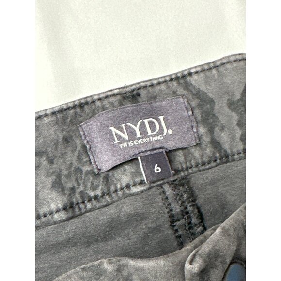 NYDJ Ami Skinny Snake Print Jeans Size 6 Lift Tuck Technology Gray Stretchy - Picture 2 of 9